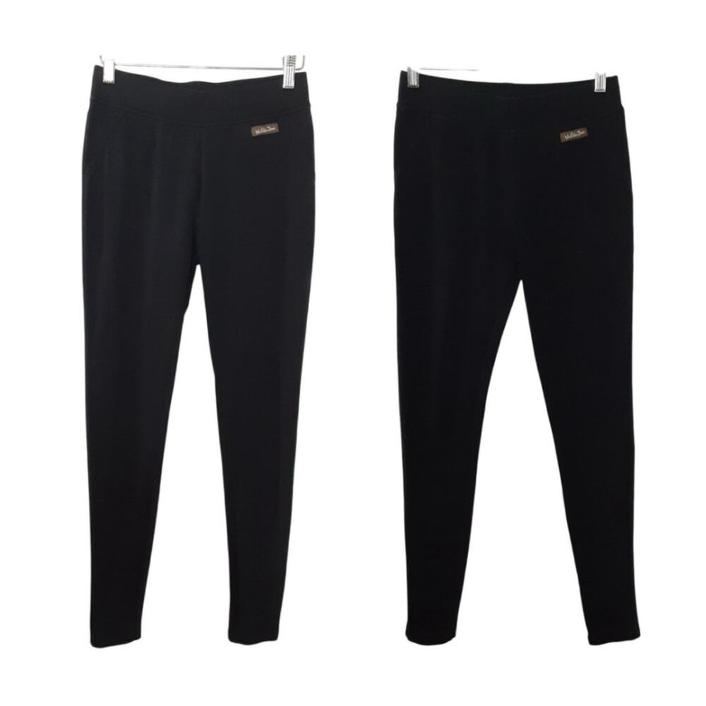 Matilda Jane Black Leggings Set of 2 Girls M 8/10 Elastic Waist Back to School